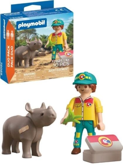 Playmobil DuoPack dyrepasser og neshorn 72025