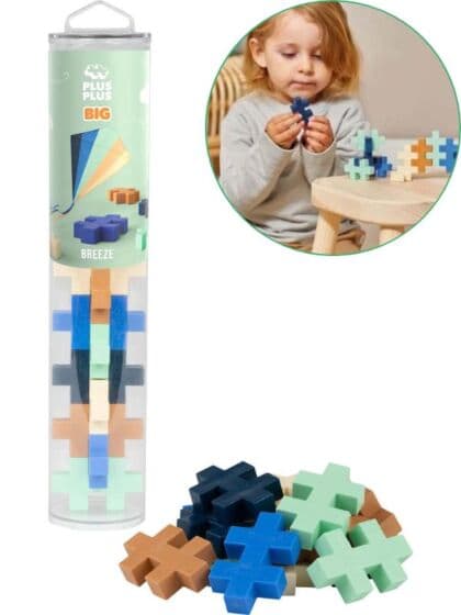 Plus Plus BIG Tube Breeze mix byggesett - 15 store byggeklosser