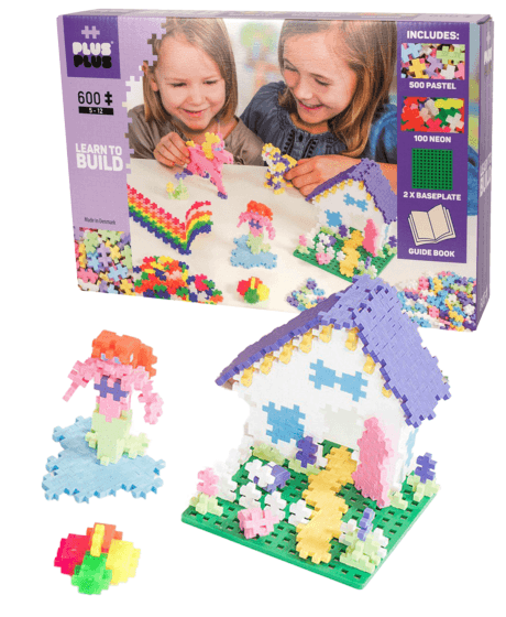 Plus Plus pastel Starter Set - 600 byggeklosser og 2 baseplater