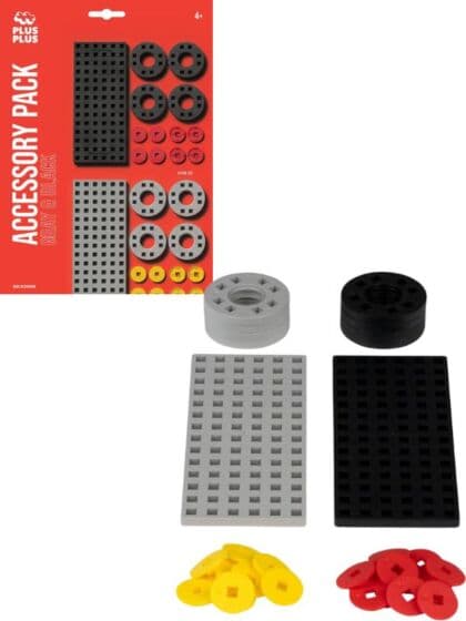 Plus Plus Tilbehørsett - sort og grå - 30 deler