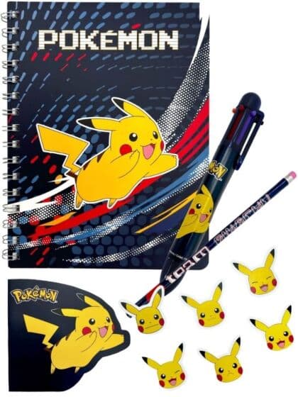 Pokémon Pikachu skrivesett - 6 deler