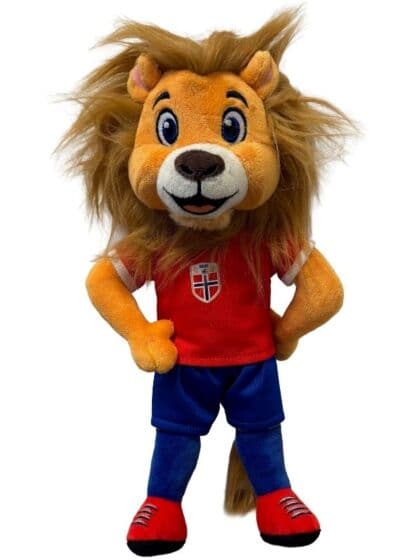 NFF Norge Landslag Maskot Løven 28 cm – Offisiell bamse