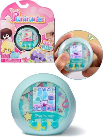 Punirunes interaktivt kjæledyr med squishy-knapp og LCD-skjerm