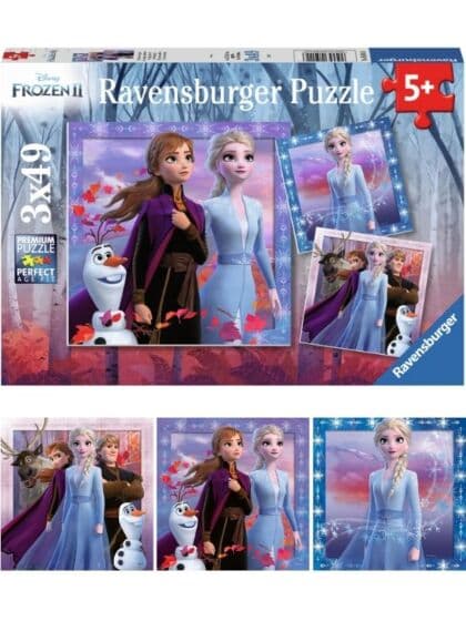 Ravensburger Disney Frozen puslespill 3x49 brikker - Elsa med venner