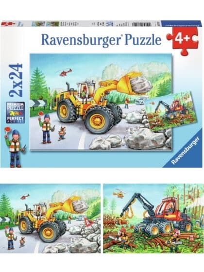 Ravensburger puslespill 2x24 brikker - Store maskiner
