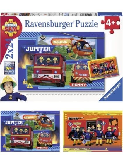 Ravensburger Brannman Sam puslespill 2x24 brikker - til utrykning