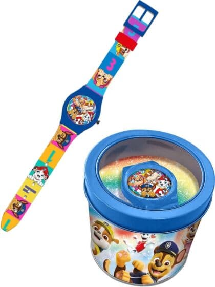 PAW Patrol analog klokke - armbåndsur i metallboks