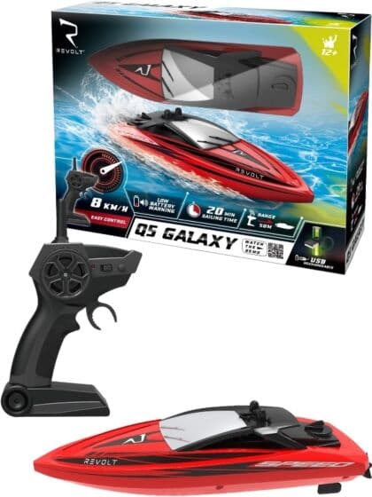 Syma Revolt Q5 Galaxy radiostyrt båt med dobbel motordrift og oppladbart batteri - 23 cm lang