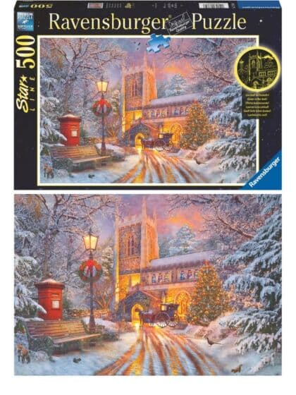Ravensburger Starline Magisk Jul puslespill 500 brikker - som lyser i mørket