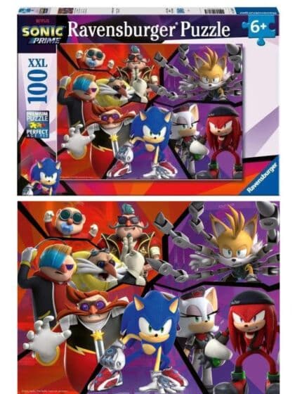 Ravensburger XXL Sonic Prime puslespill 100 brikker