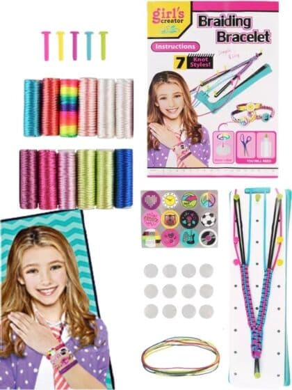 Girls Creator flettearmbånd hobbysett - lag opptil 12 armbånd