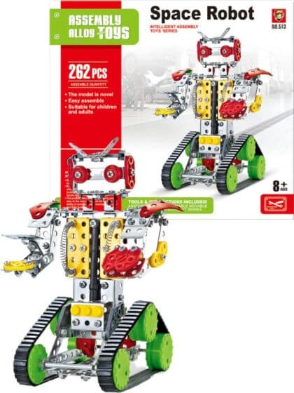 Romrobot byggesett fra 8 år med 262 deler - verktøy inkludert