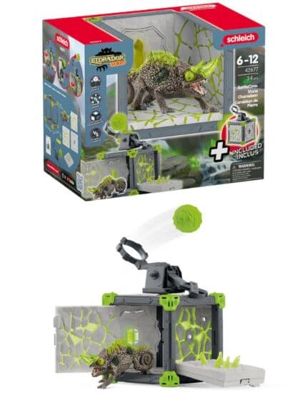 Schleich Eldrador BattleCave Steinkameleon figur 42677 - med bur