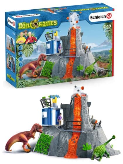 Schleich Dinosaur basestasjon for vulkanekspedisjonen 42564 - lekesett med lys og lyd