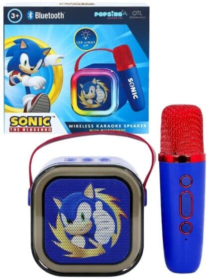 Sonic trådløs karaokehøyttaler med mikrofon – syng og spill med favoritthelten