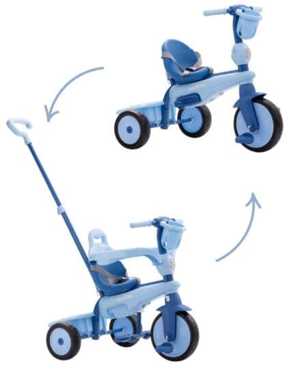 Smart Trike Breeze S 3-i-1 Trehjulssykkel med styrestang - Blå