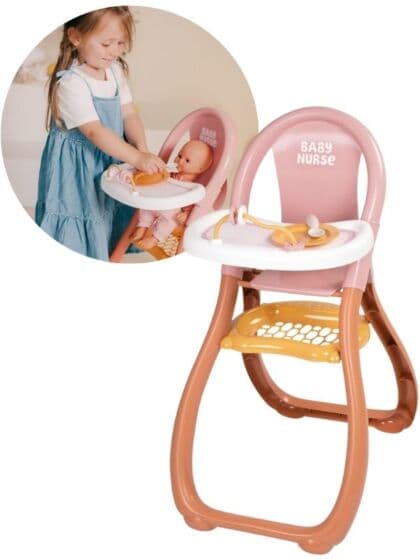Smoby Baby Nurse dukkestol med tilbehør - for dukker opp til 42 cm