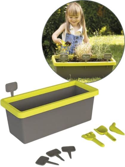 Smoby Eden Plantekasse med verktøy og skilt