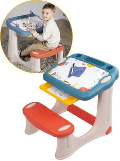 Smoby Magical skrive- og arbeidsbord med integrert benk og tilbehør