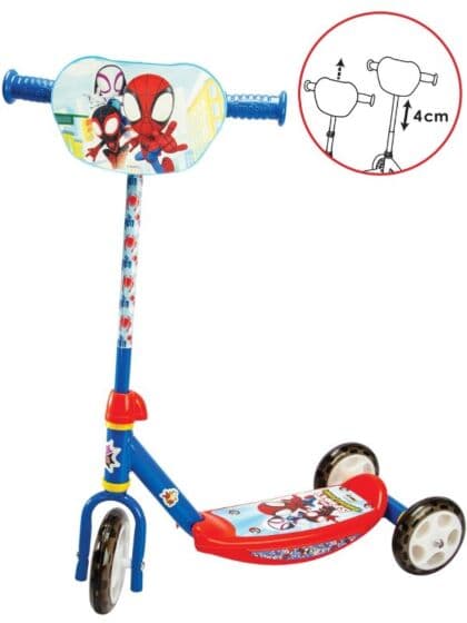 Smoby Spidey Sparkesykkel til barn - med tre hjul