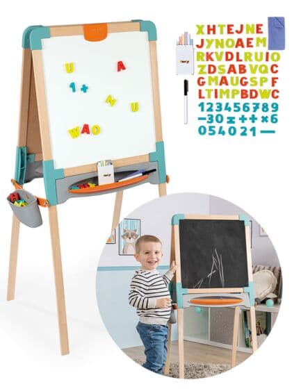 Smoby Wooden Easel - 2-i-1 tavle og whiteboard
