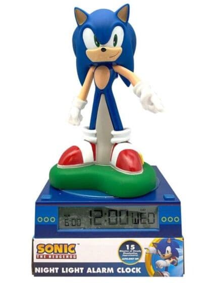 Sonic 3D Nattlampe med vekkerklokke og dato