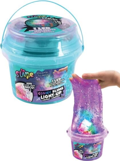 So Slime Cosmic lysende slime i bøtte - blå