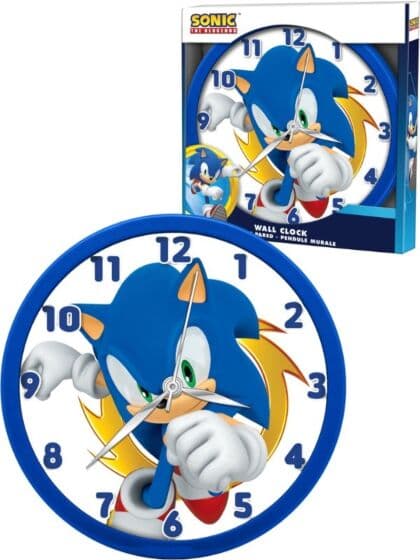 Sonic Veggklokke - 25 cm