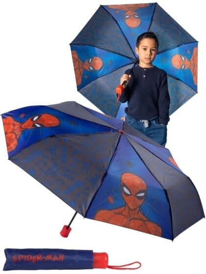 SpiderMan sammenleggbart paraply - 94 cm