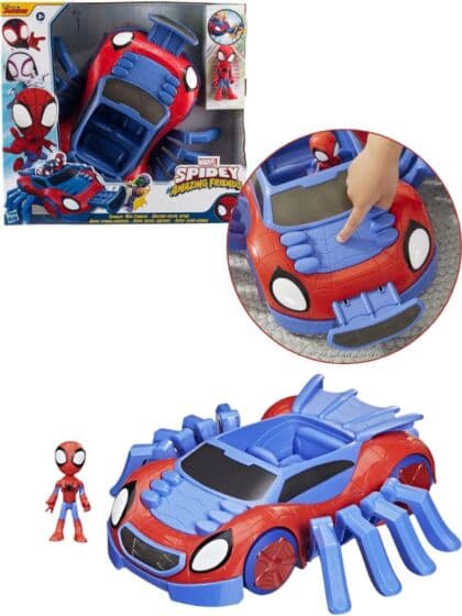 SpiderMan Spidey og hans Amazing Friends Web Crawler kjøretøy og figur