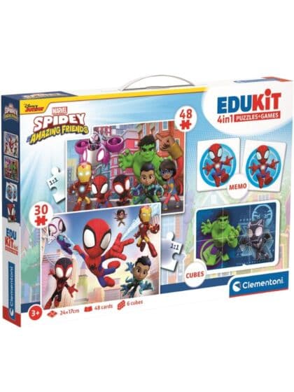 Clementoni Spidey Edukit 4 i 1 - spill og puslespill