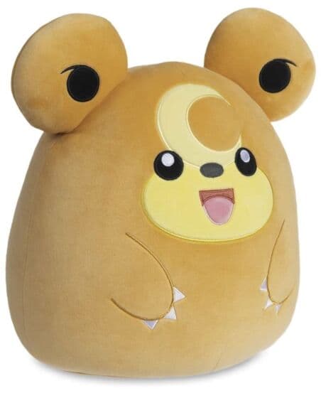 Pokemon Squishmallows Teddiursa kosebamse og pute - 35 cm