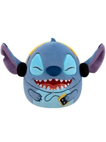 Squishmallows Disney Stitch bamse med hodetelefoner - 20 cm