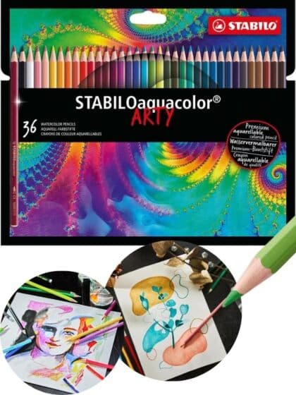 STABILO ARTY Aquacolor akvarellblyanter 36-pack