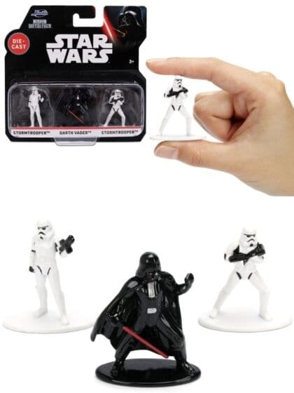 Star Wars figursett med nanofigurer i metall - 3 stk