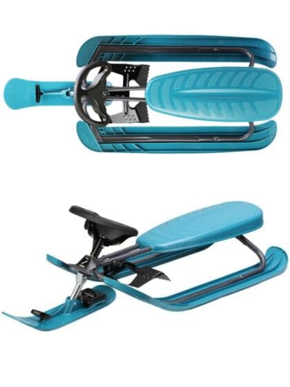 STIGA Snowracer Curve Bio rattkjelke i biobasert plast - /GRÅ OG AQUA/GRAY AND AQUA