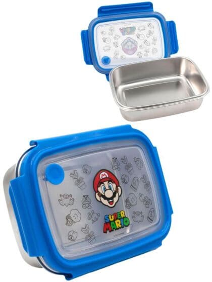 Super Mario matboks i rustfritt stål - 19 cm