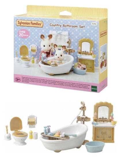 Sett med toalett og badekar