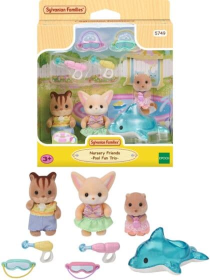 Sylvanian Families Figurer - 3 babyfigurer med badeutstyr