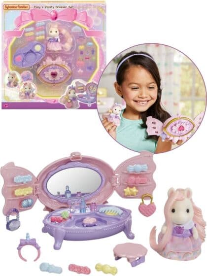 Sylvanian Families Ponniens Sminkebordsett - med figur og tilbehør