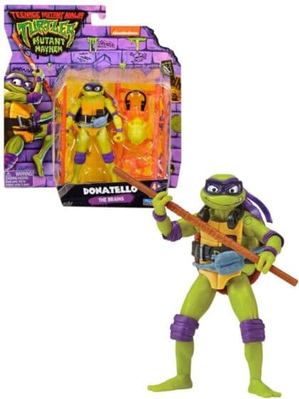 Teenage Mutant Ninja Turtles Mayhem Basic Donatello figur med lekevåpen