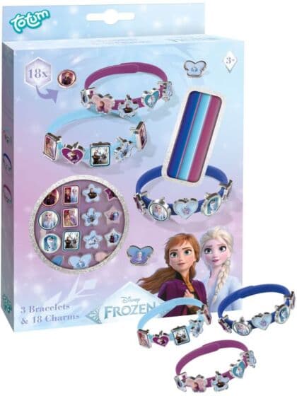 Disney Frozen Armbånd Hobbysett – lag 3 armbånd med 18 charms