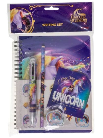 Unicorn Academy Skrivesett med notatblokk - A5
