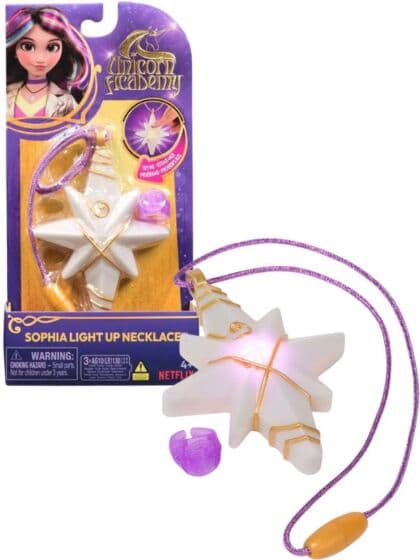Unicorn Academy Sofias lysende halskjede og ring