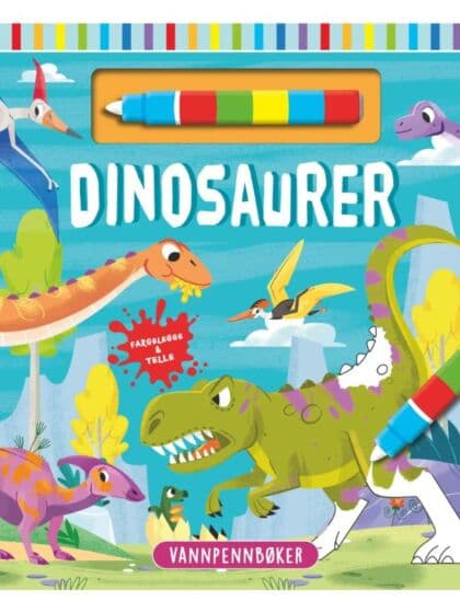 Dinosaurer: vannpennbok – fargelegg og tell