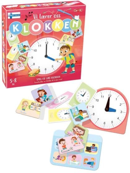 Vi lærer oss klokken Lærespill
