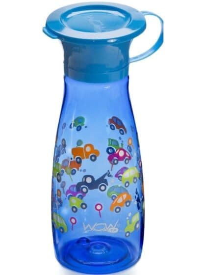 Wow Cup Mini sølefri kopp til barn fra 6 mnd - blå med biler