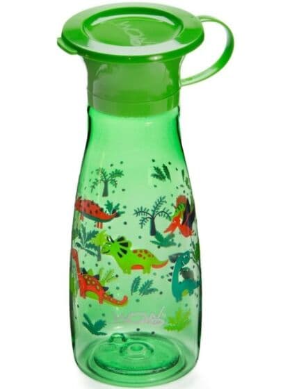 Wow Cup Mini sølefri kopp til barn fra 6 mnd - grønn med dinosaurer