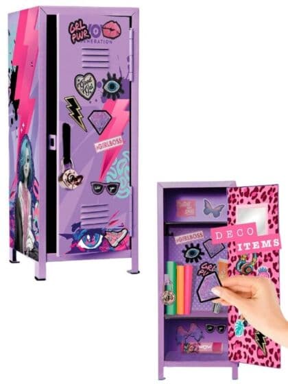 WOW Generation metallskap med magneter, stickers og mer