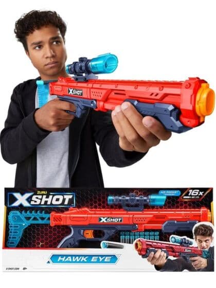 Zuru X-Shot Excel Hawk Eye - blaster med kikkertsikte og 16 darts